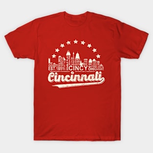 Cincinnati Baseball Team All in One, Cincinnati Skyline T-Shirt